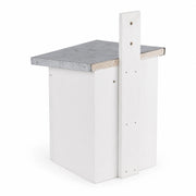 Vogelhuisje wit met dak plat van zink 32 mm — foto 3