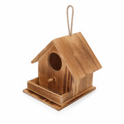 Vogelhuisje stijl rustiek van hout bruin formaat 17,2 × 17,2 × 17,2 cm — foto 3