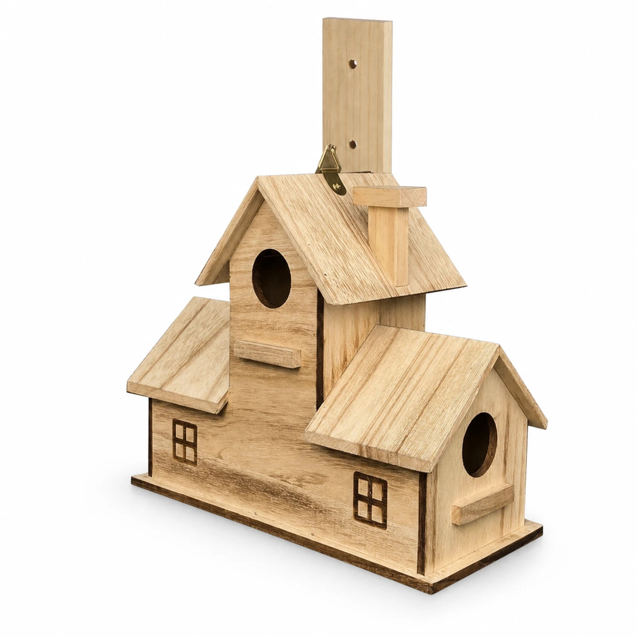 Vogelhuisje stijl rustiek van hout bruin formaat 30 × 13 × 23 cm — foto 3