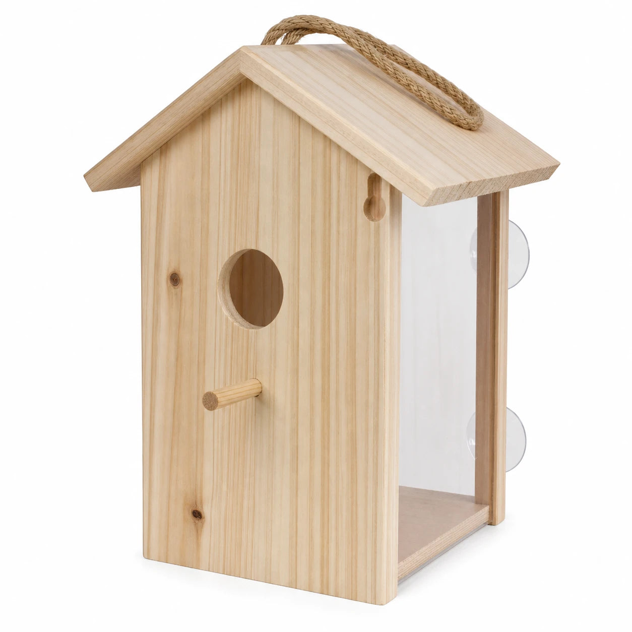 Vogelhuisje met venster met suction-cups — foto 3