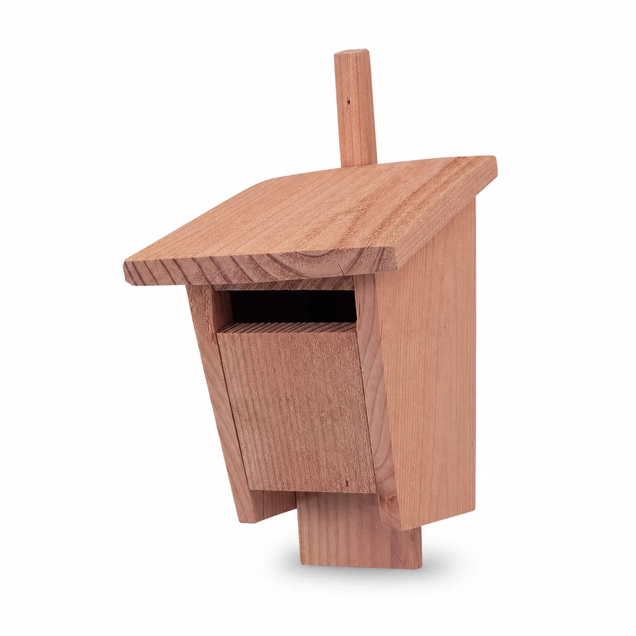 Vogelhuisje vertical van hout antraciet met open voorkant — foto 3