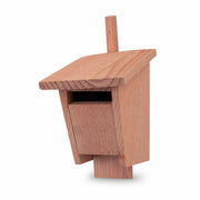 Vogelhuisje vertical van hout antraciet met open voorkant — foto 3