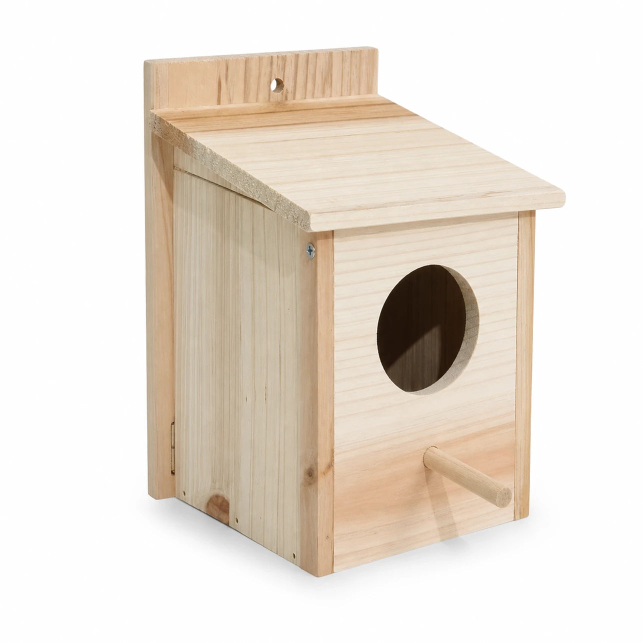 Hangend vogelhuisje van hout beige formaat 15 × 15 × 22 cm — foto 3