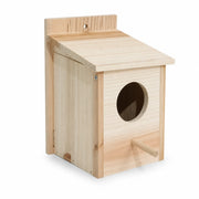 Hangend vogelhuisje van hout beige formaat 15 × 15 × 22 cm — foto 3