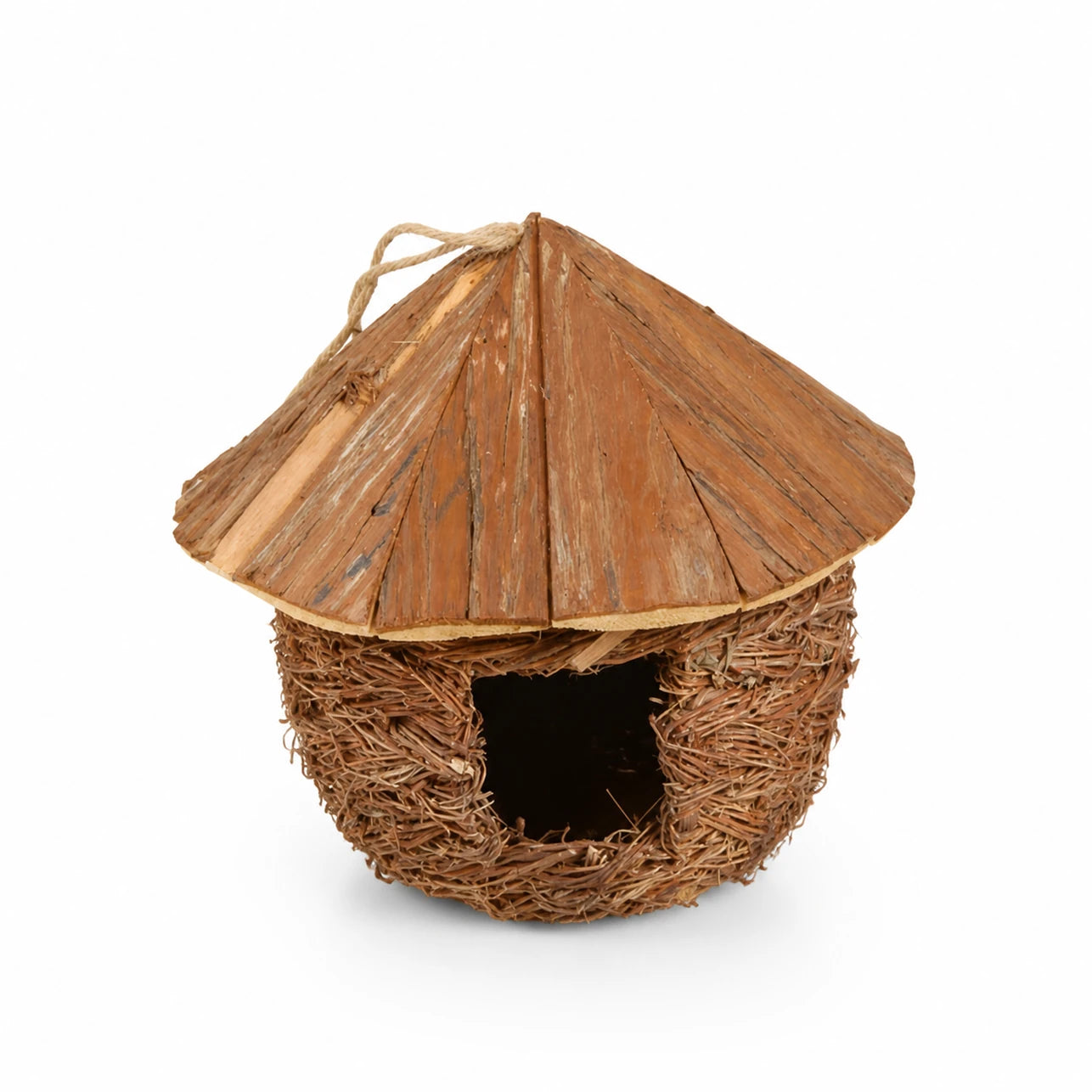 Vogelhuisje van wilg bruin formaat 28 × 28 × 28 cm — foto 3