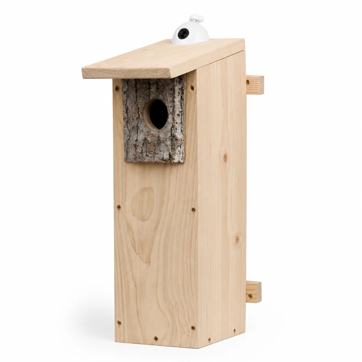 Vogelhuisje verbonden vertical met voorkant van schors — foto 3