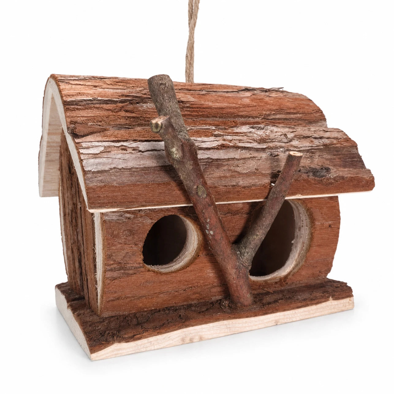 Houten vogelhuisje bruin formaat 16 × 16 × 16 cm — foto 3