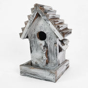 Houten vogelhuisje grijs formaat 14 × 13 × 24 cm — foto 3
