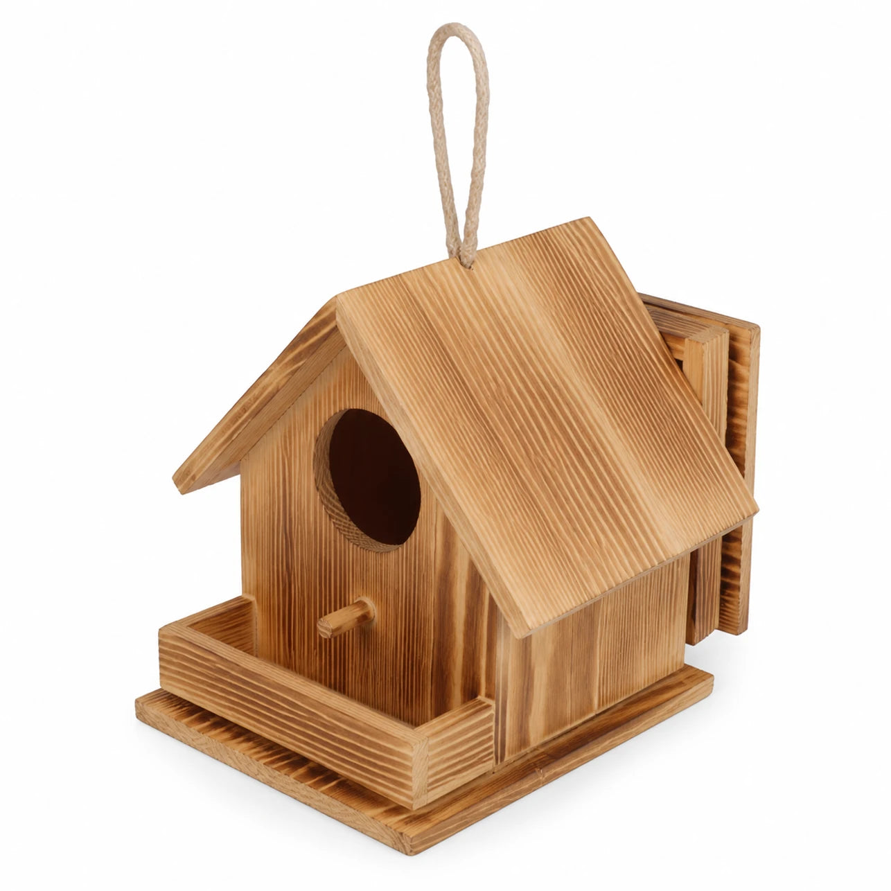Vogelhuisje van grenen wit formaat 17,5 × 18,2 × 17,2 cm — foto 3