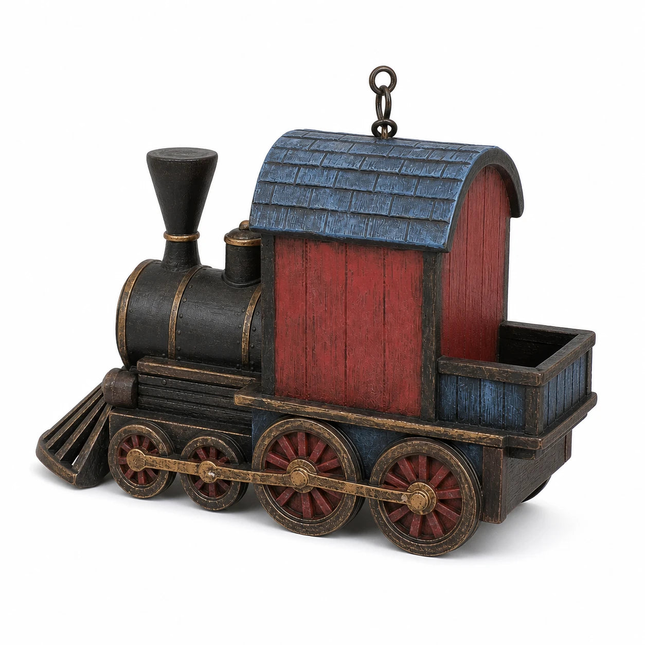 Vogelhuisje decoratief van vorm van trein — foto 3