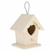 Houten vogelhuisje licht met ingang hart — foto 3