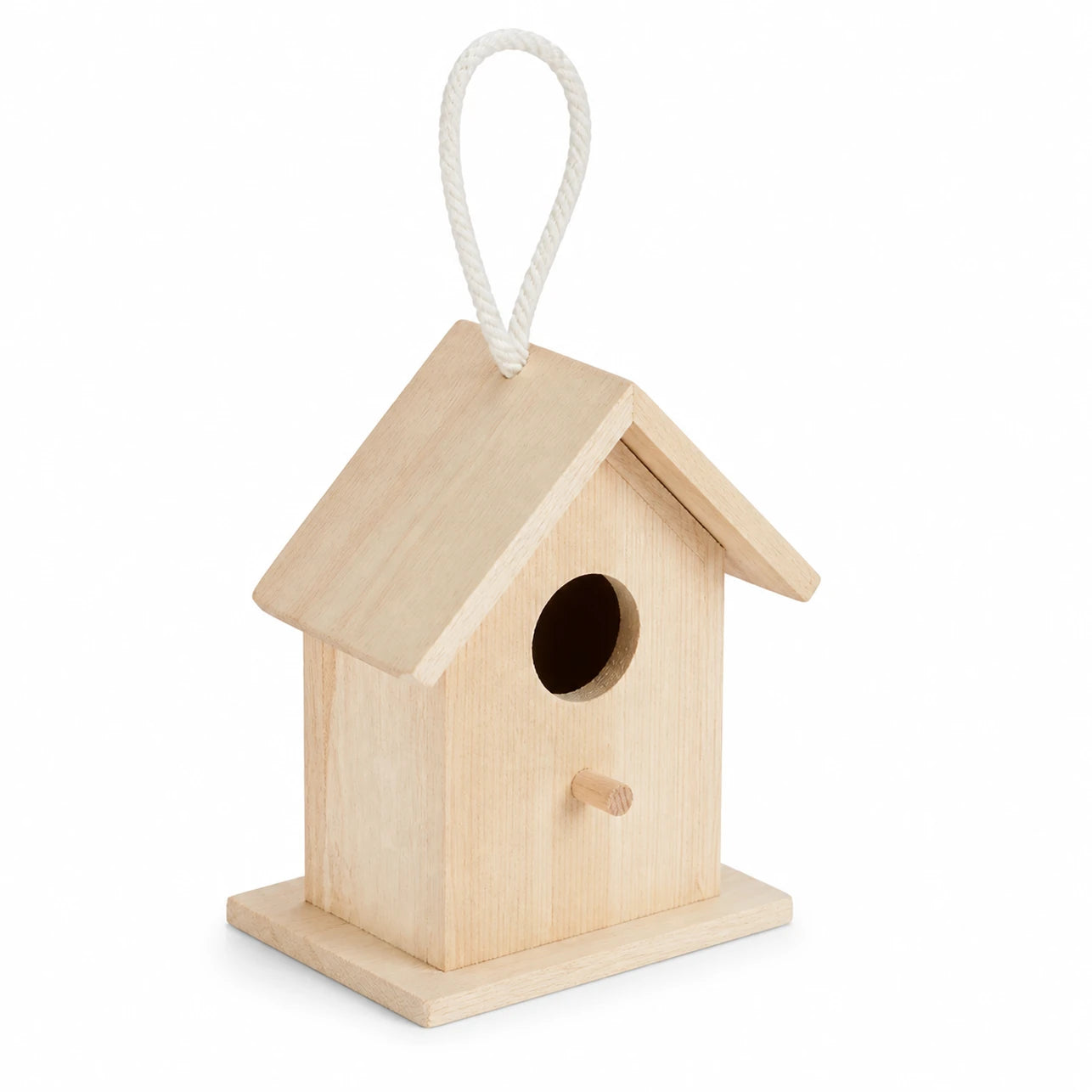 Houten vogelhuisje beige formaat 13 × 10 × 8,3 cm — foto 3