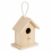 Houten vogelhuisje beige formaat 13 × 10 × 8,3 cm — foto 3