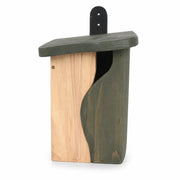 Houten vogelhuisje met upright groen — foto 3