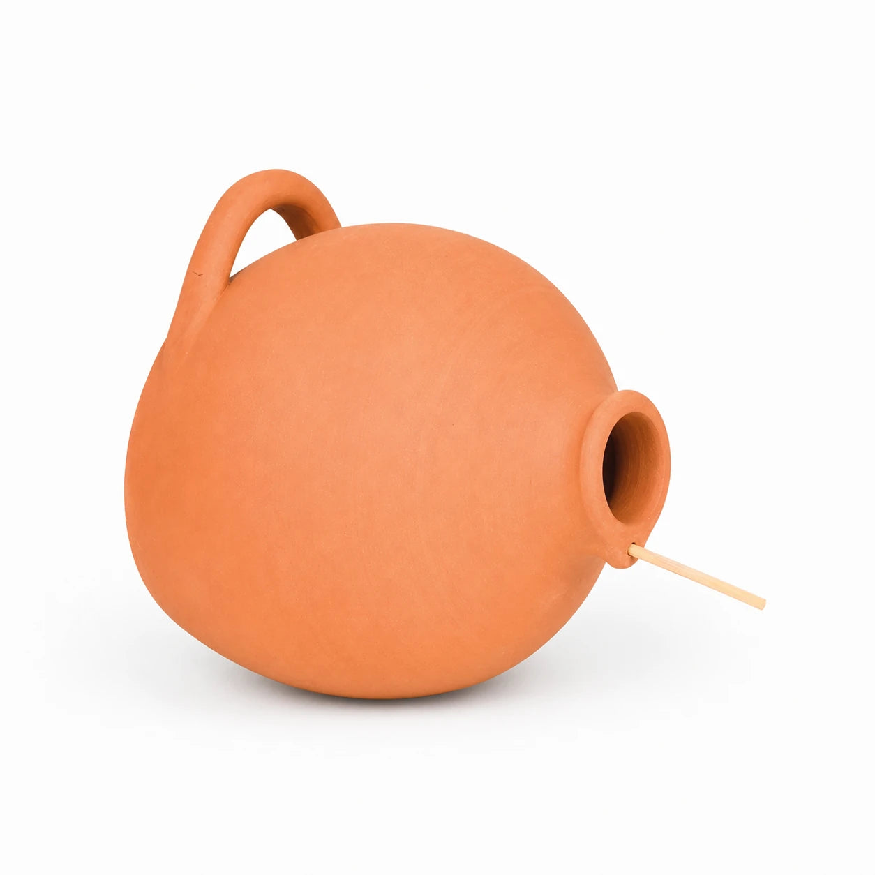 Vogelhuisje-pot hangend van terracotta met breed ingang — foto 3