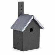 Vogelhuisje grijs met zinken dak dubbel slope — foto 3
