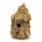 Hangend vogelhuisje van stro met dak van riet — foto 3