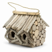 Vogelhuisje rustiek van stammen met dubbel ingang — foto 3