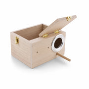 Houten vogelhuisje beige formaat 24,7 × 13 × 13 cm — foto 3