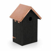 Vogelhuisje zwart met dak koper hoogte 26 cm — foto 3