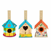 Set van 3 vogelhuisjes van hout — foto 3