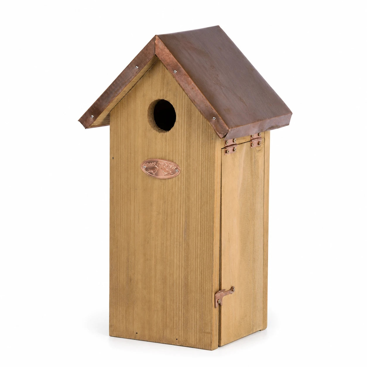 Vogelhuisje slank met dak koper ingang 32 mm — foto 3