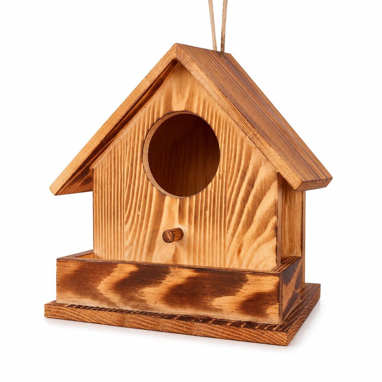 Vogelhuisje observatie van hout rood formaat 17,2 × 17,2 × 17,2 cm — foto 3