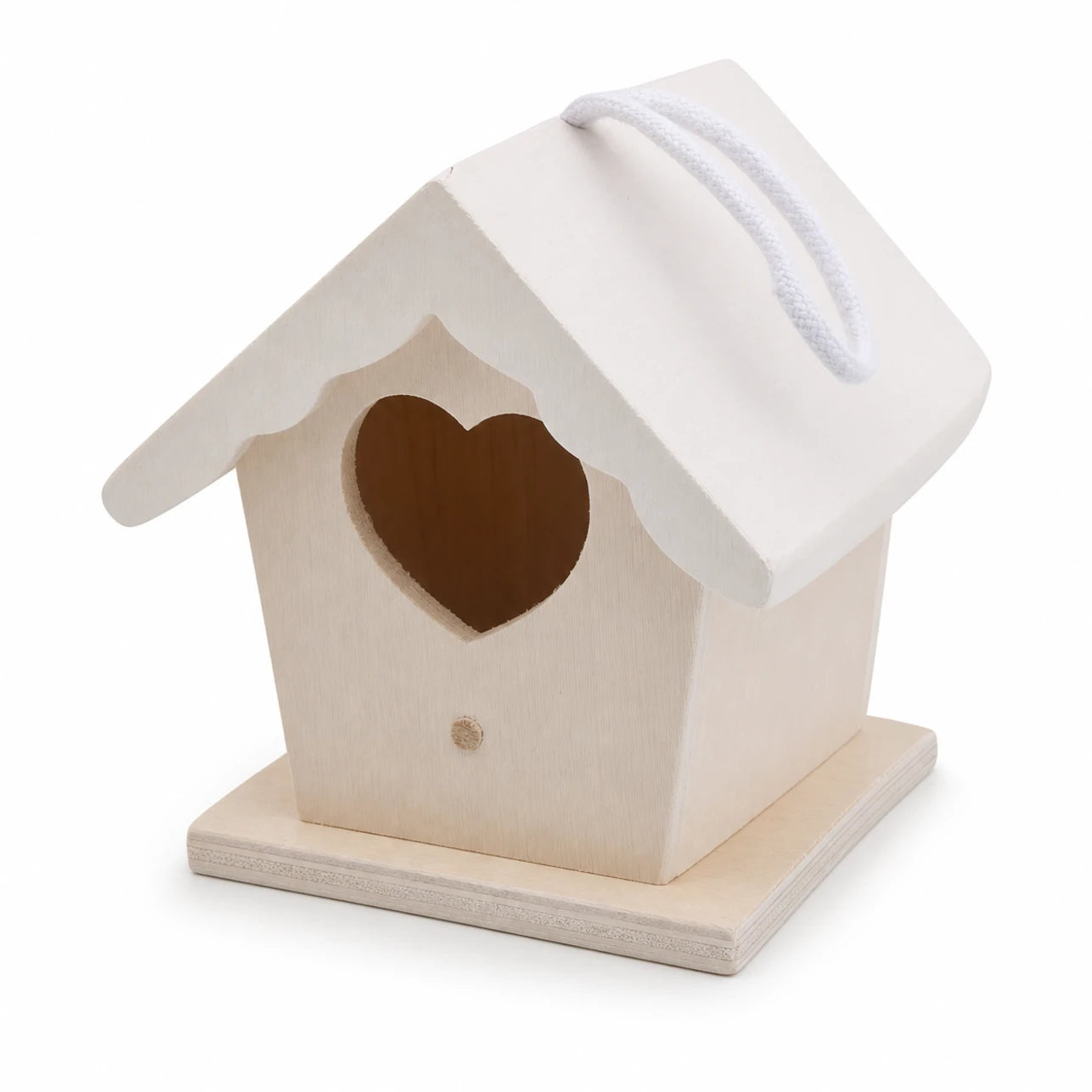 Houten vogelhuisje wit — foto 3