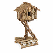 Vogelhuisje decoratief van hout non behandeld — foto 3