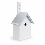 Vogelhuisje wit met zinken dak dubbel slope — foto 3