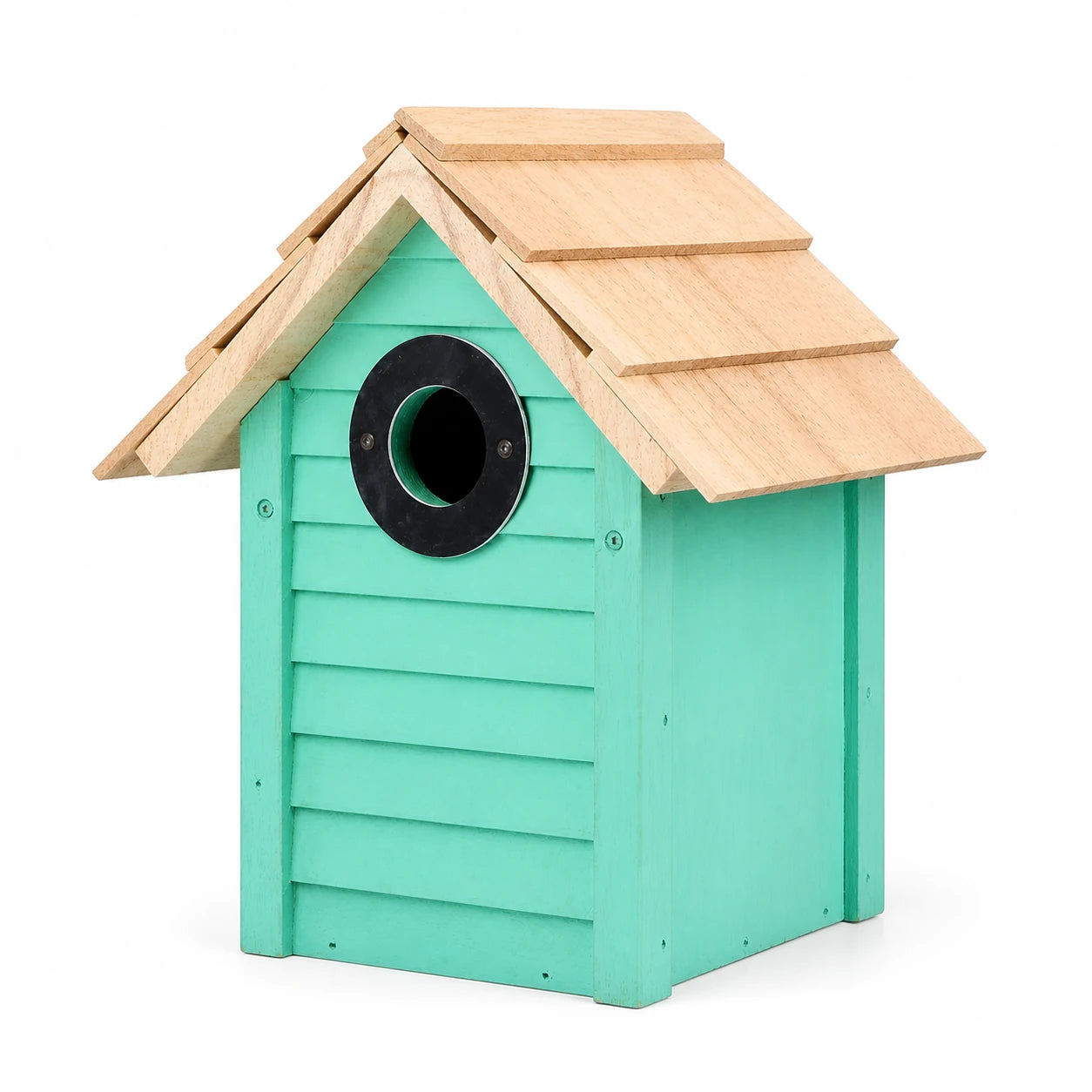 Vogelhuisje groen met dak van dakspanen — foto 3