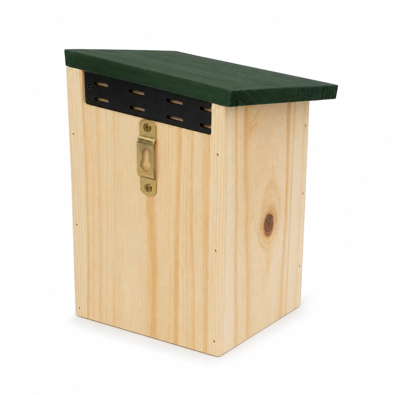 Hangend vogelhuisje van hout met groendak bruin formaat 12 × 12 × 22 cm — foto 3