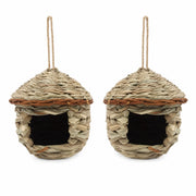 Set van 2 vogelhuisjes hangend beige formaat 15 × 15 cm — foto 3