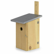 Vogelhuisje observatie van hout met zinken dak blauw formaat 22 × 17 × 39 cm — foto 3