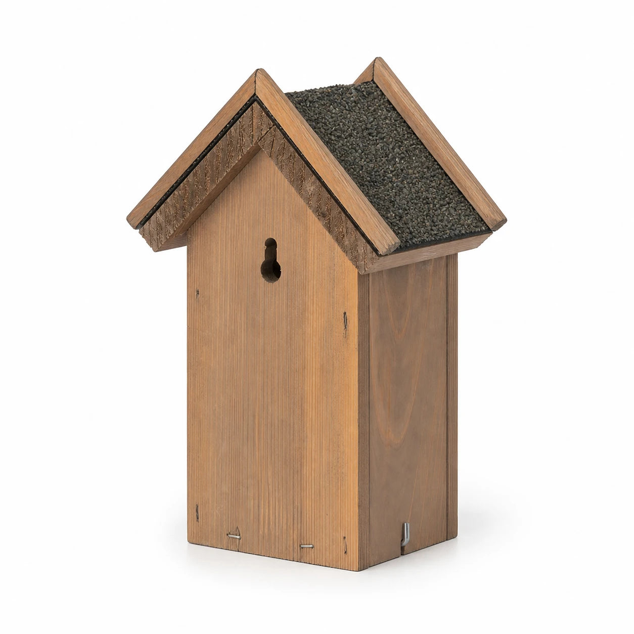 Vogelhuisje bruin antiek compact met dubbel bitumendak — foto 3