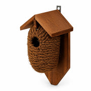 Houten vogelhuisje bruin — foto 3