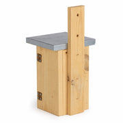 Houten vogelhuisje natuurlijk met zinken dak 30 mm — foto 3