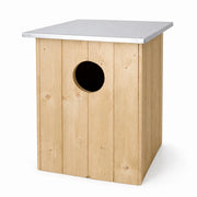 Vogelhuisje groot volume van hout met dak plat van zink — foto 3