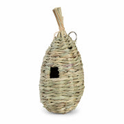 Houten vogelhuisje en seagrass blauw formaat 11,8 × 11,8 × 28,8 cm — foto 3