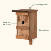 Houten vogelhuisje massief gelakt — foto 4