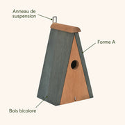 Vogelhuisje compact met dak dubbel slope — foto 4