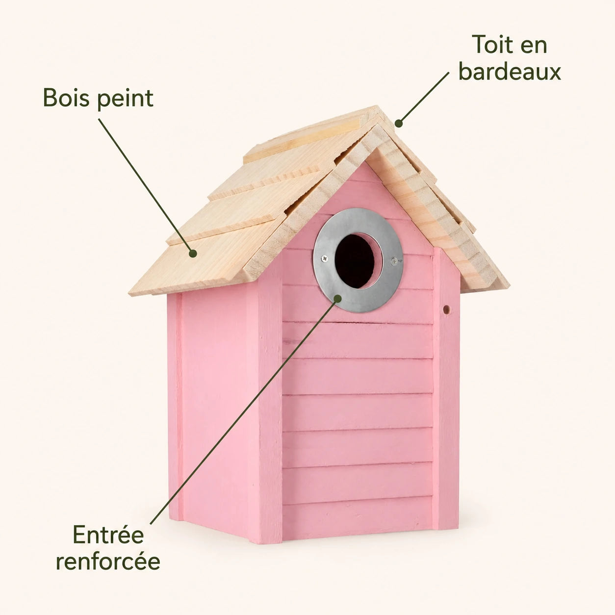 Vogelhuisje roze compact — foto 4