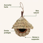 Vogelhuisje rush hangend — foto 3