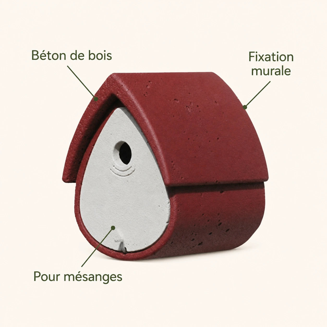 Vogelhuisje wand-mounted rood — foto 4