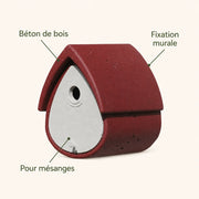 Vogelhuisje wand-mounted rood — foto 4