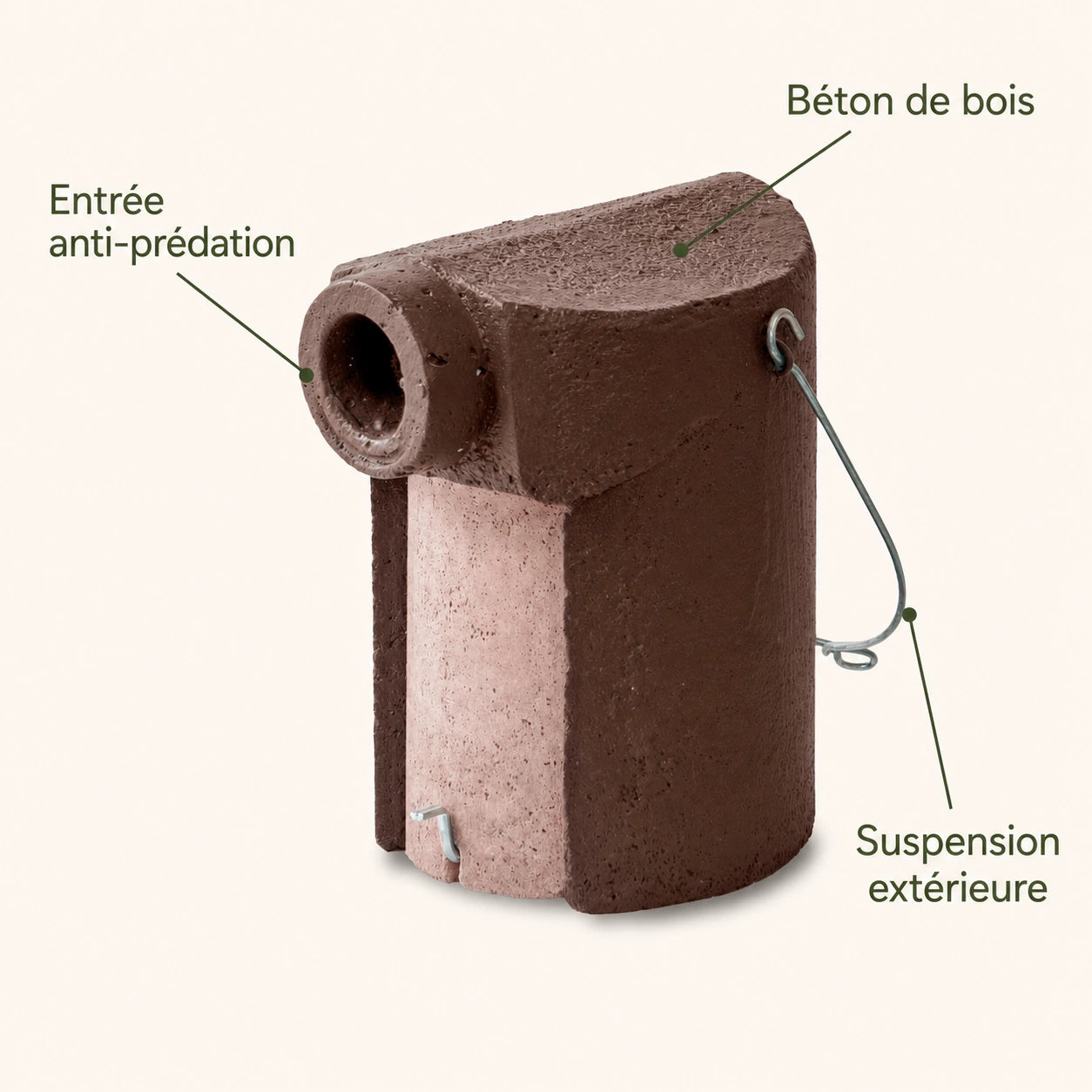 Vogelhuisje anti-roofdieren van beton — foto 4