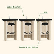 Set van 3 vogelhuisjes met bats — foto 4