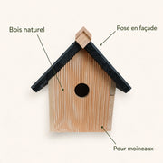 Vogelhuisje wand-mounted van hout natuurlijk — foto 4