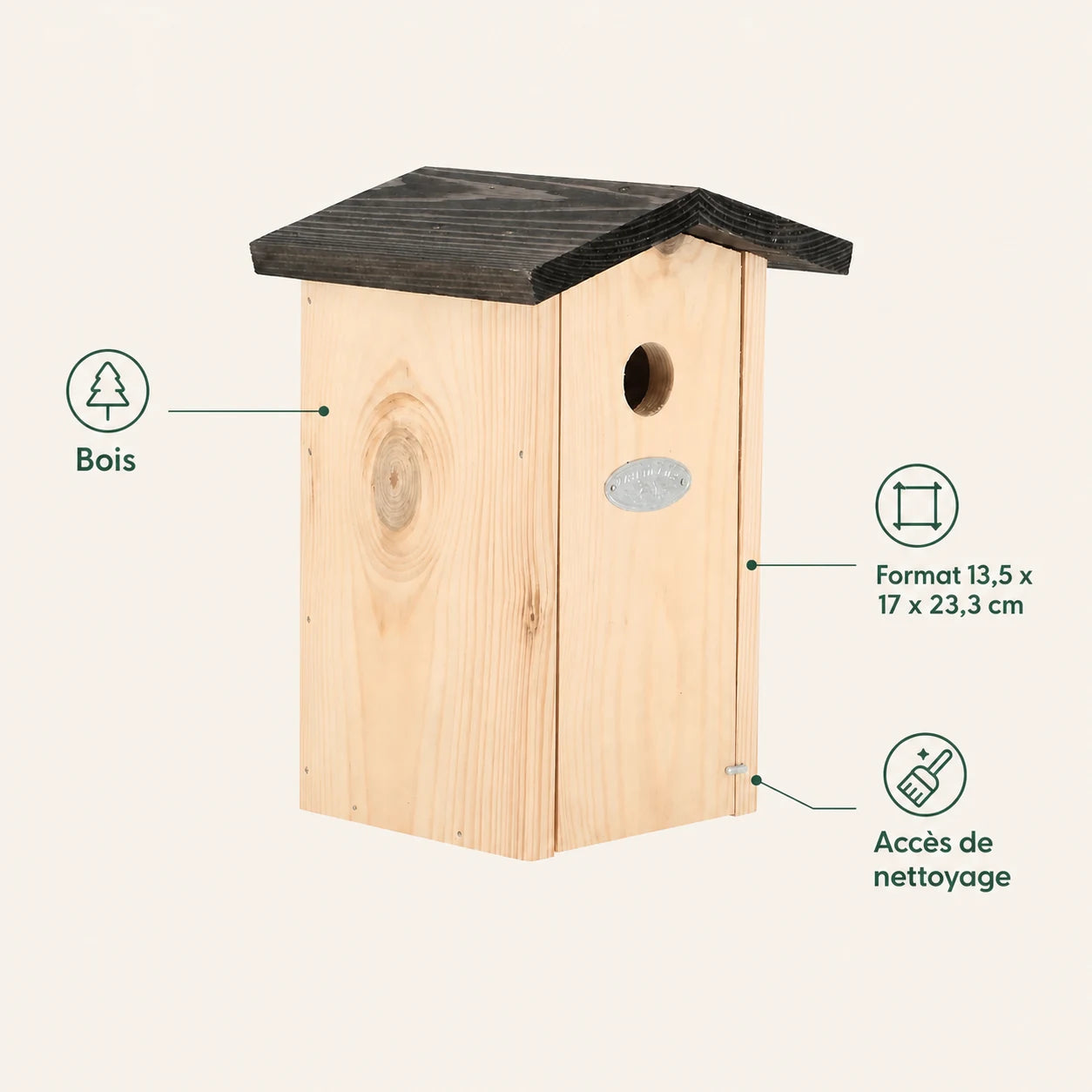 Houten vogelhuisje gecertificeerd FSC — foto 4