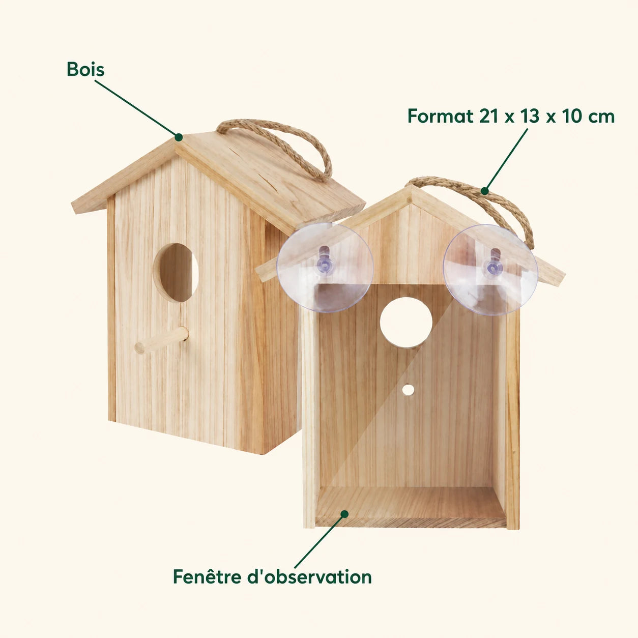 Vogelhuisje van observatie met venster en suction-cups — foto 4